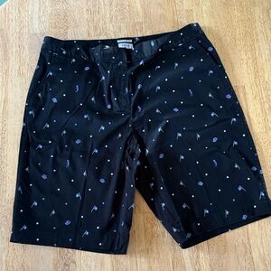 Izod Black Golf Shorts with Blue and White Accents ladies size 14 Stretch